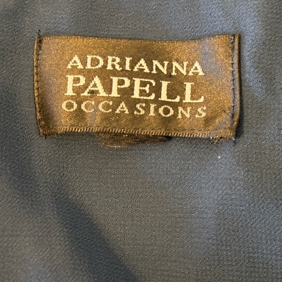 Adrianna Papel Occasions Steel Cobalt Blue Lilianna Plus Dress Flower Belt 16/18 - Picture 6 of 7